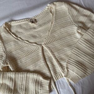 Hippie Rose Cream Knit Cardigan
